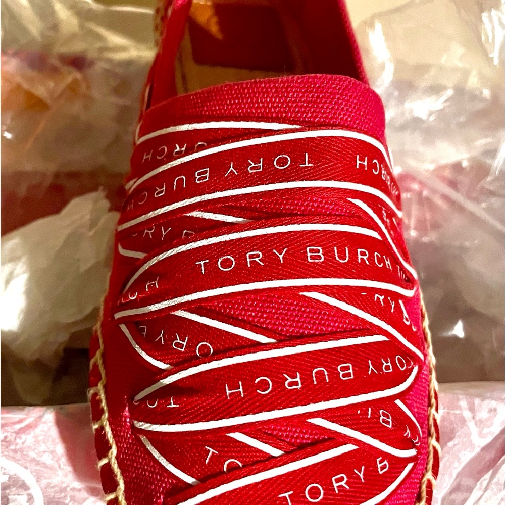women's tory burch, bright azalea espadrille summer shoes